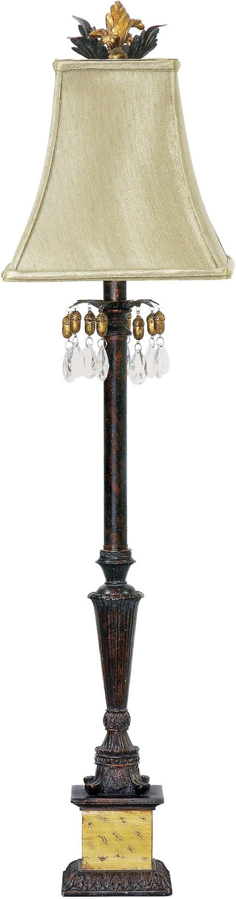 Acorn Drop Table Lamp In Black and Gold