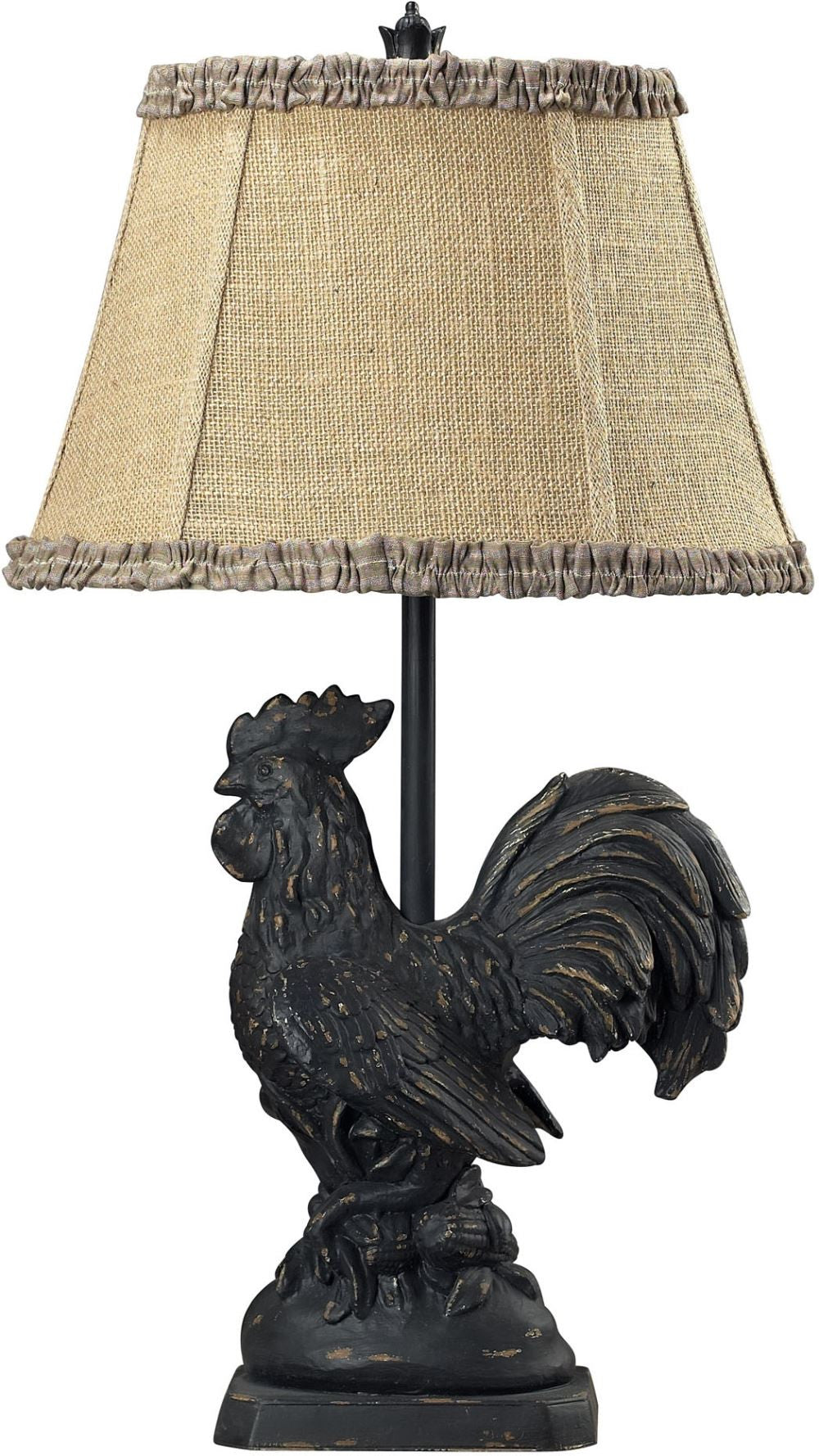 Braysford Rooster Table Lamp In Black