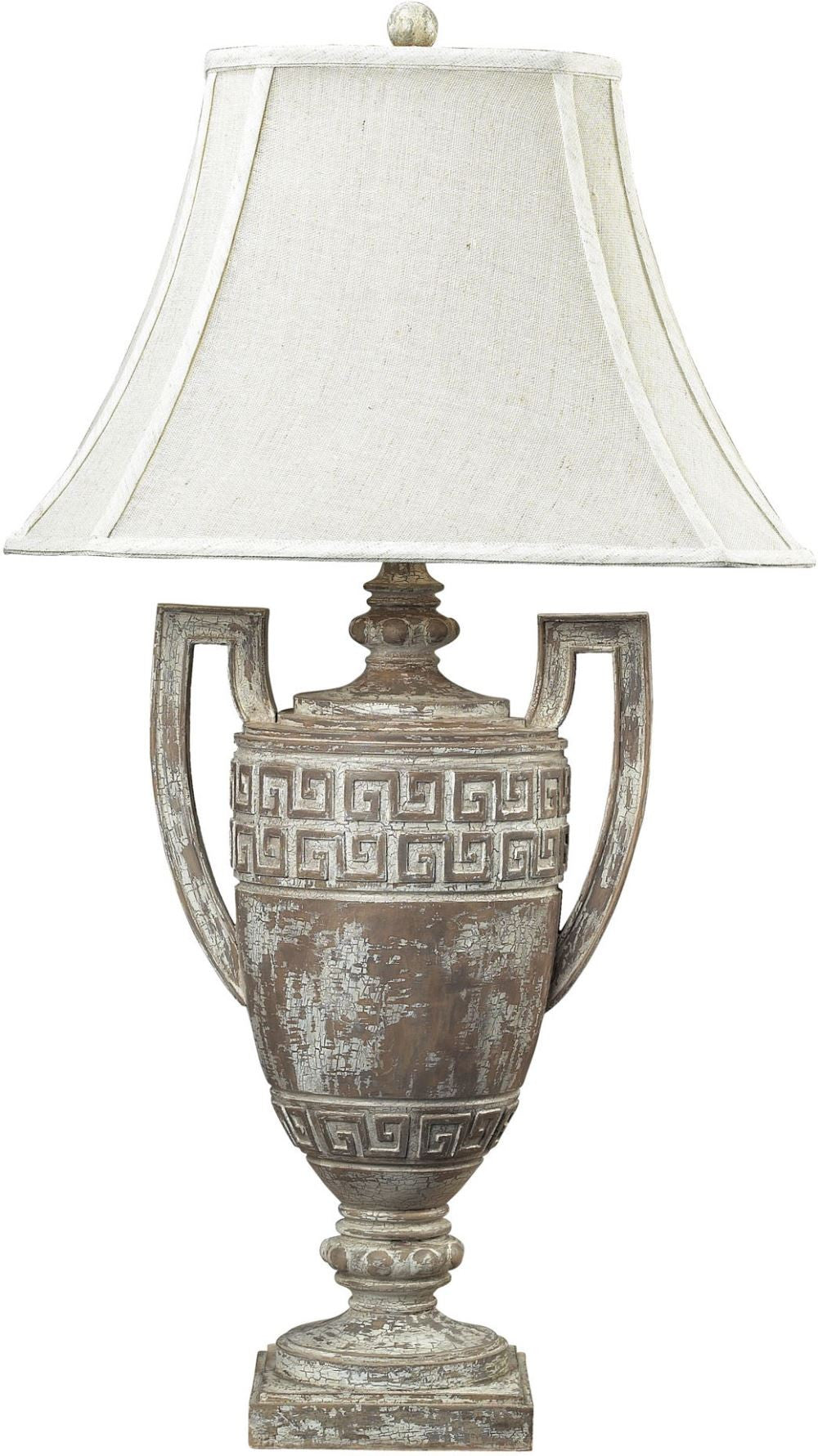 Greek Key Table Lamp In Allesandria Finish