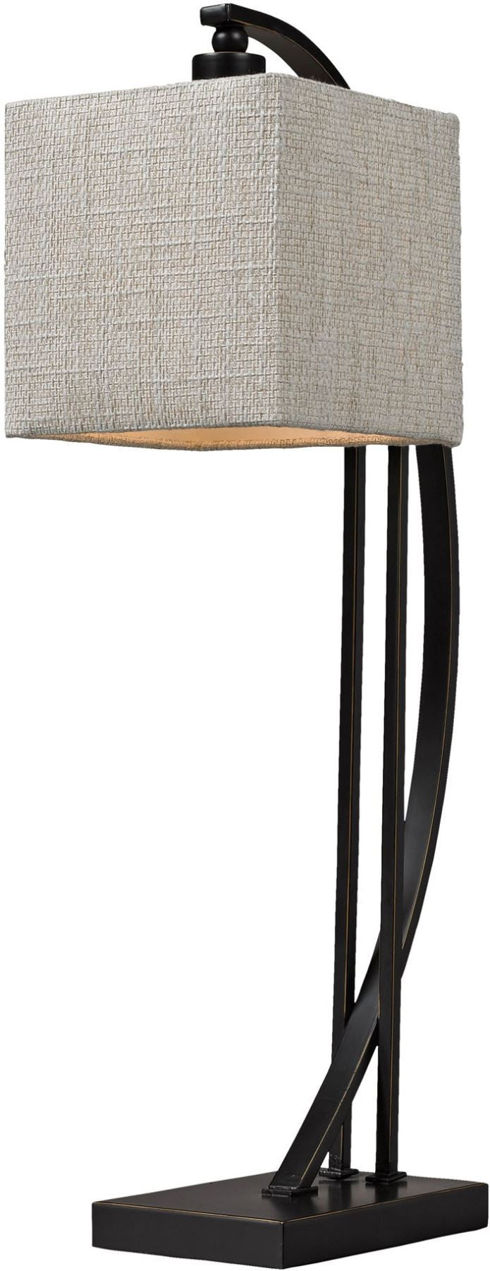 Arched Metal Table Lamp In Madison Bronze