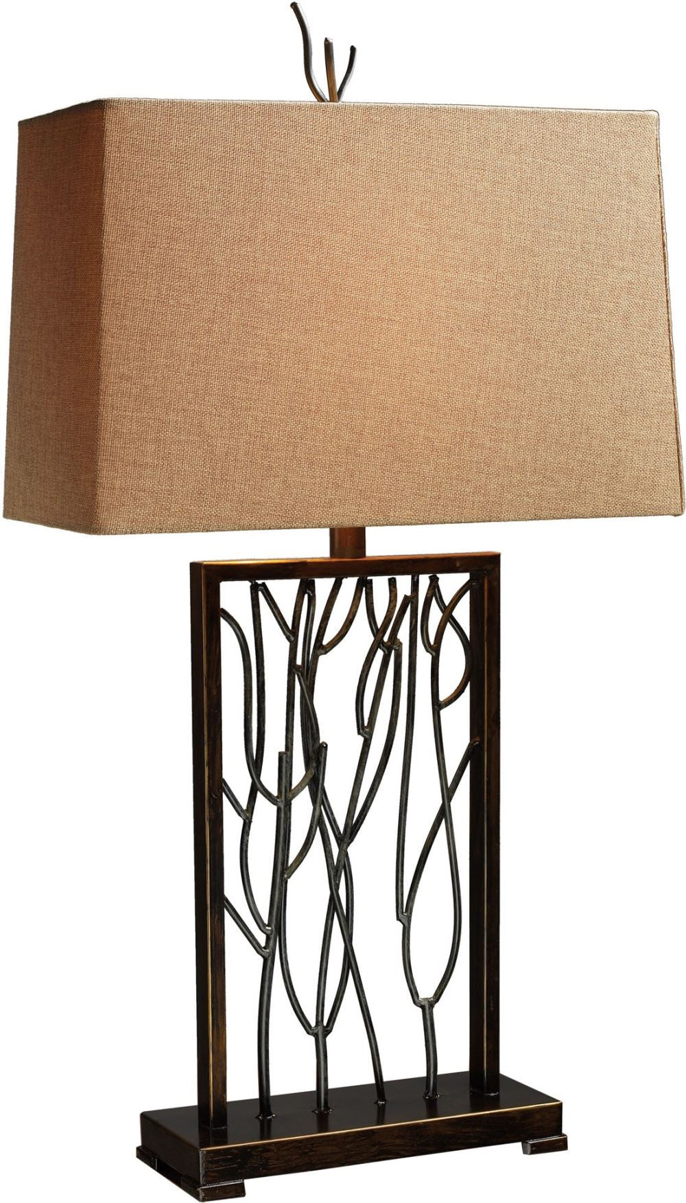 Belvior Park Table Lamp In Aria Bronze and Iron