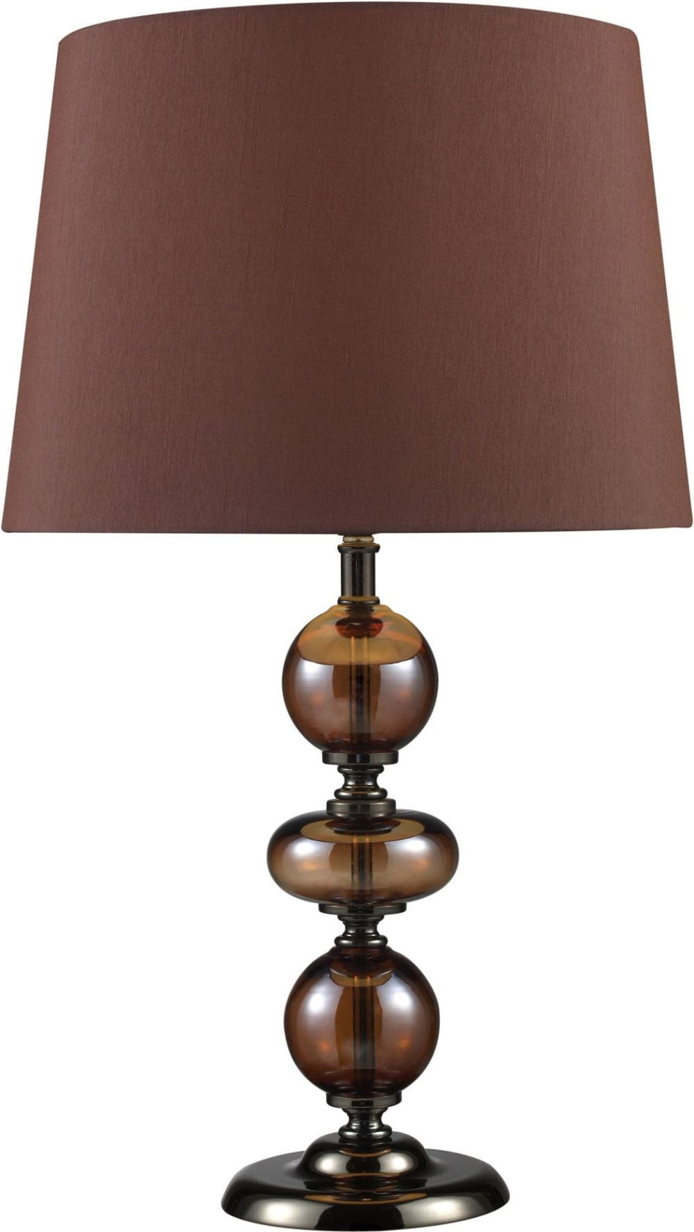 Dravos Table Lamp In Bronze and Coffee Plating With Chocolate Shade