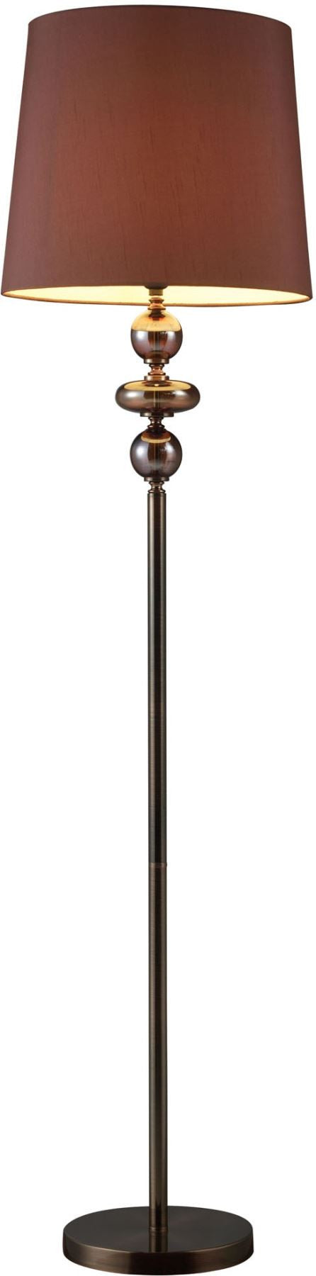 Dravos Glass Floor Lamp In Bronze and Coffee Plating