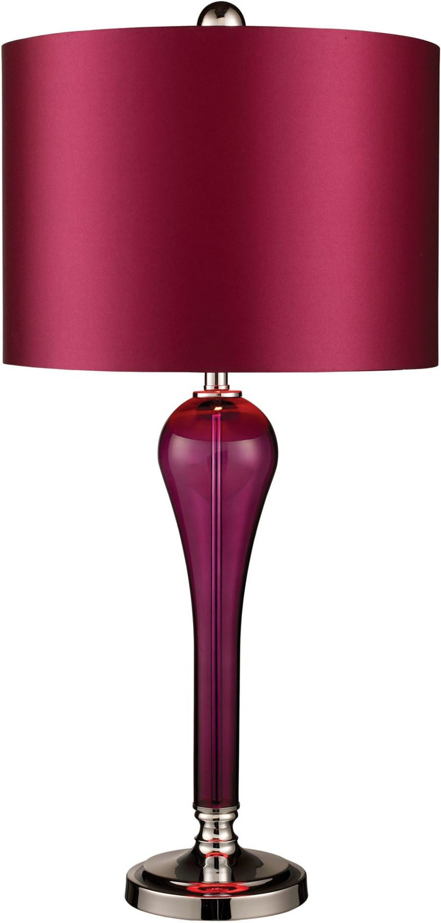 Sparrow Table Lamp In Whipped Plum With Purple Shade