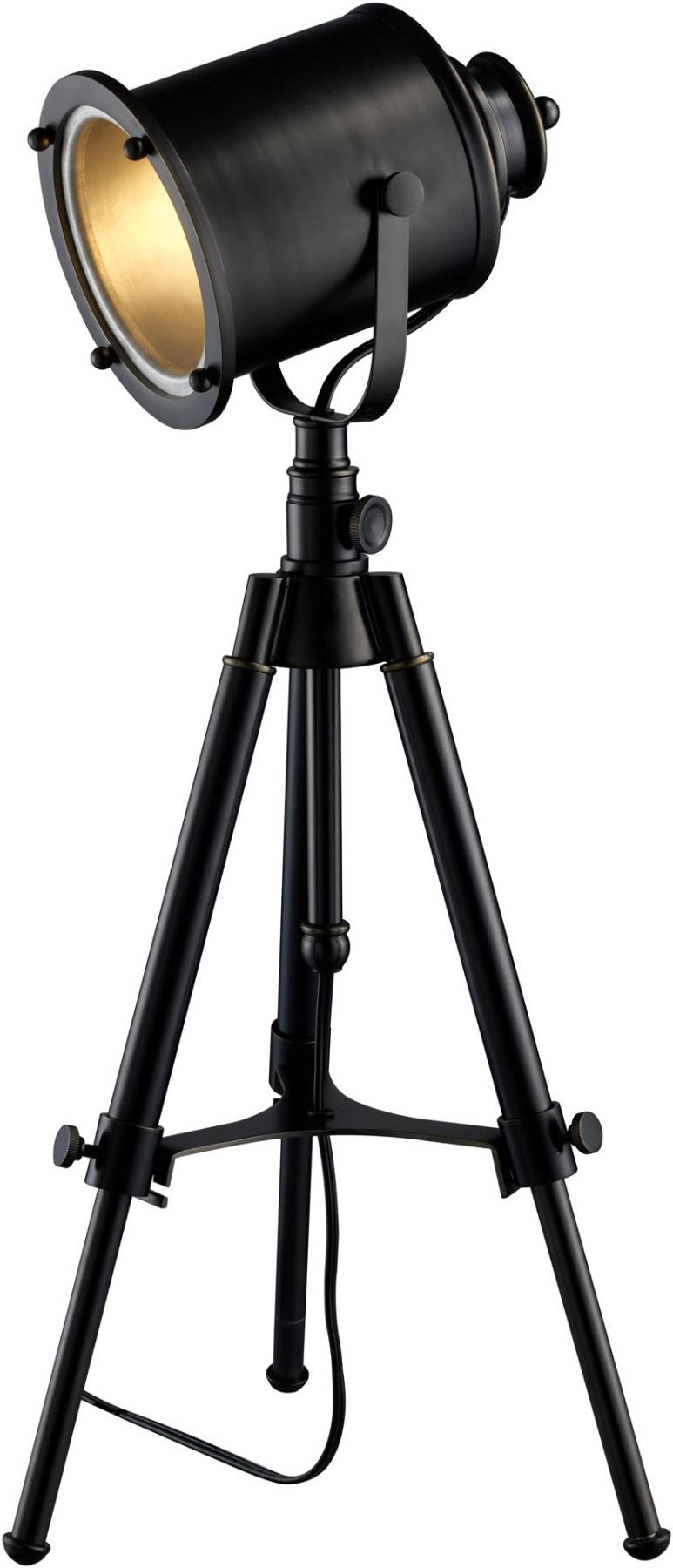 Ethan Adjustable Tripod Table Lamp In Restoration Black