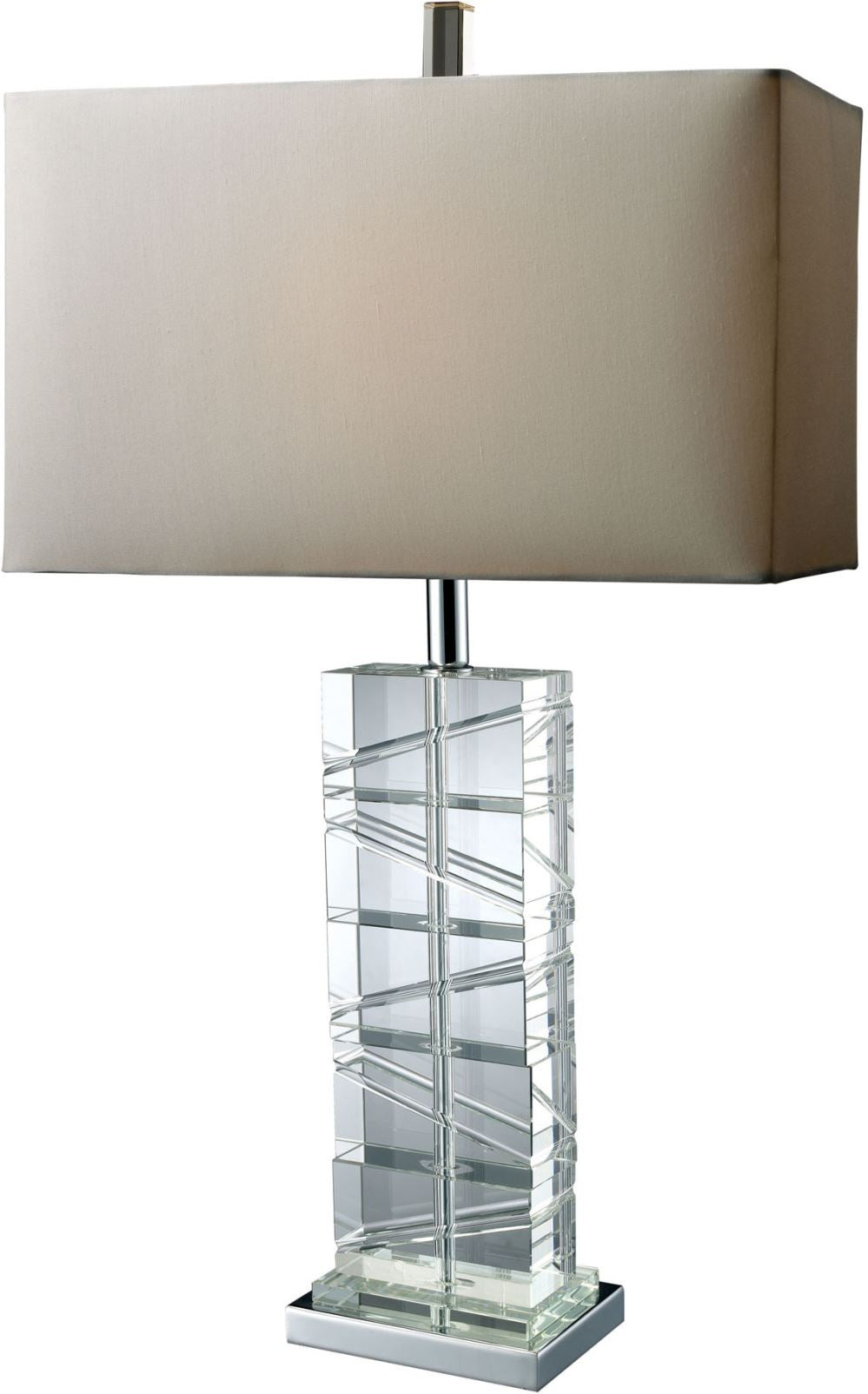 Avalon Table Lamp In Clear Crystal and Chrome