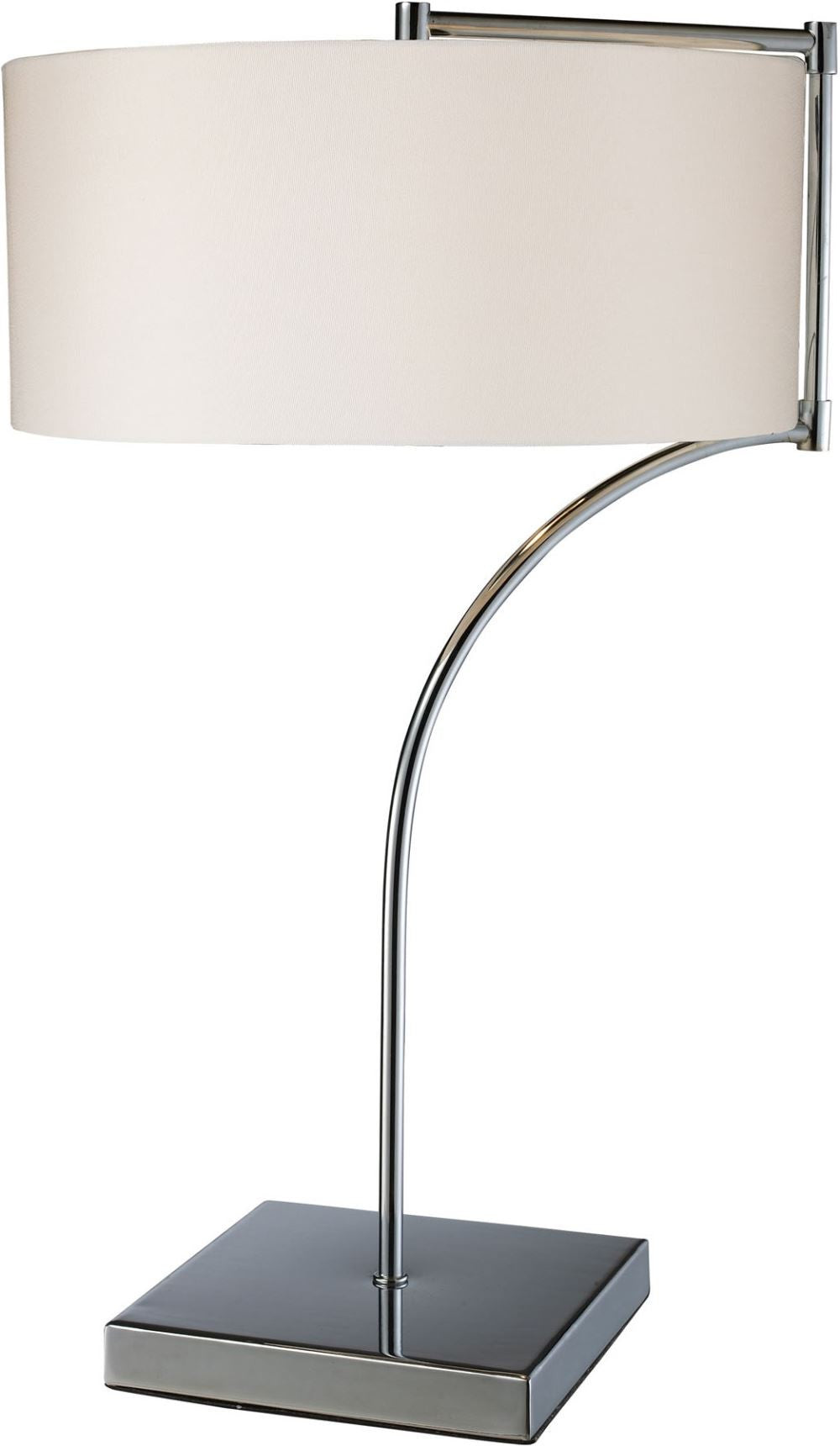 Lancaster Table Lamp In Chrome With Milano Pure White Shade