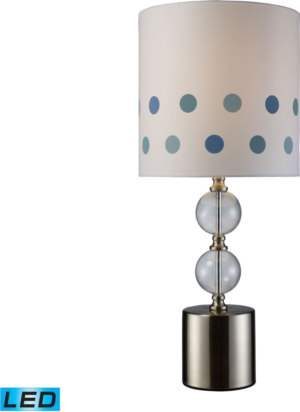 Fairfield Led Table Lamp In Chrome and Clear Glass