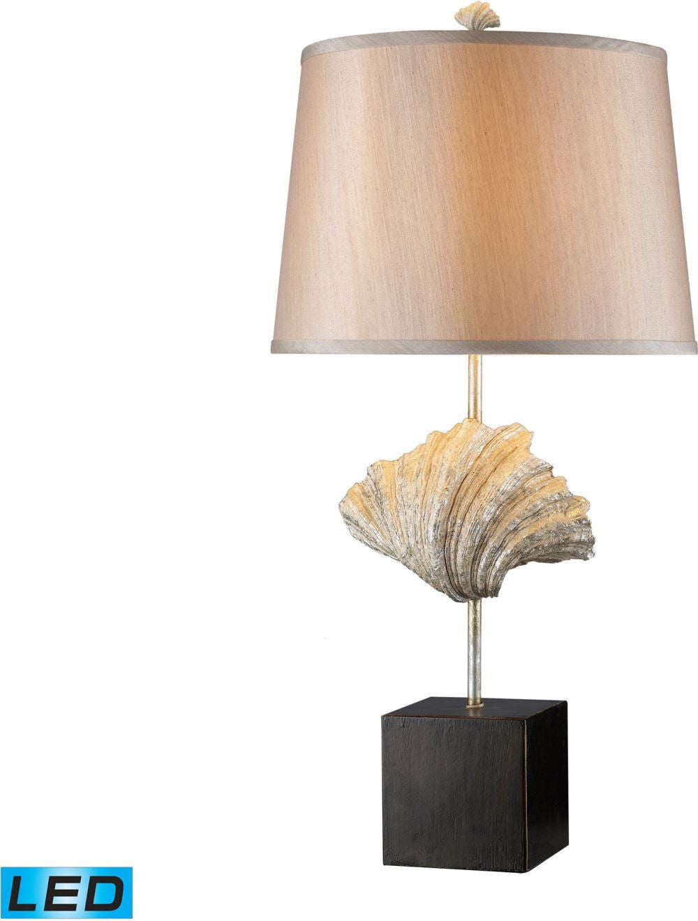 Edgewater Led Table Lamp In Oyster Shell and Dark Bronze