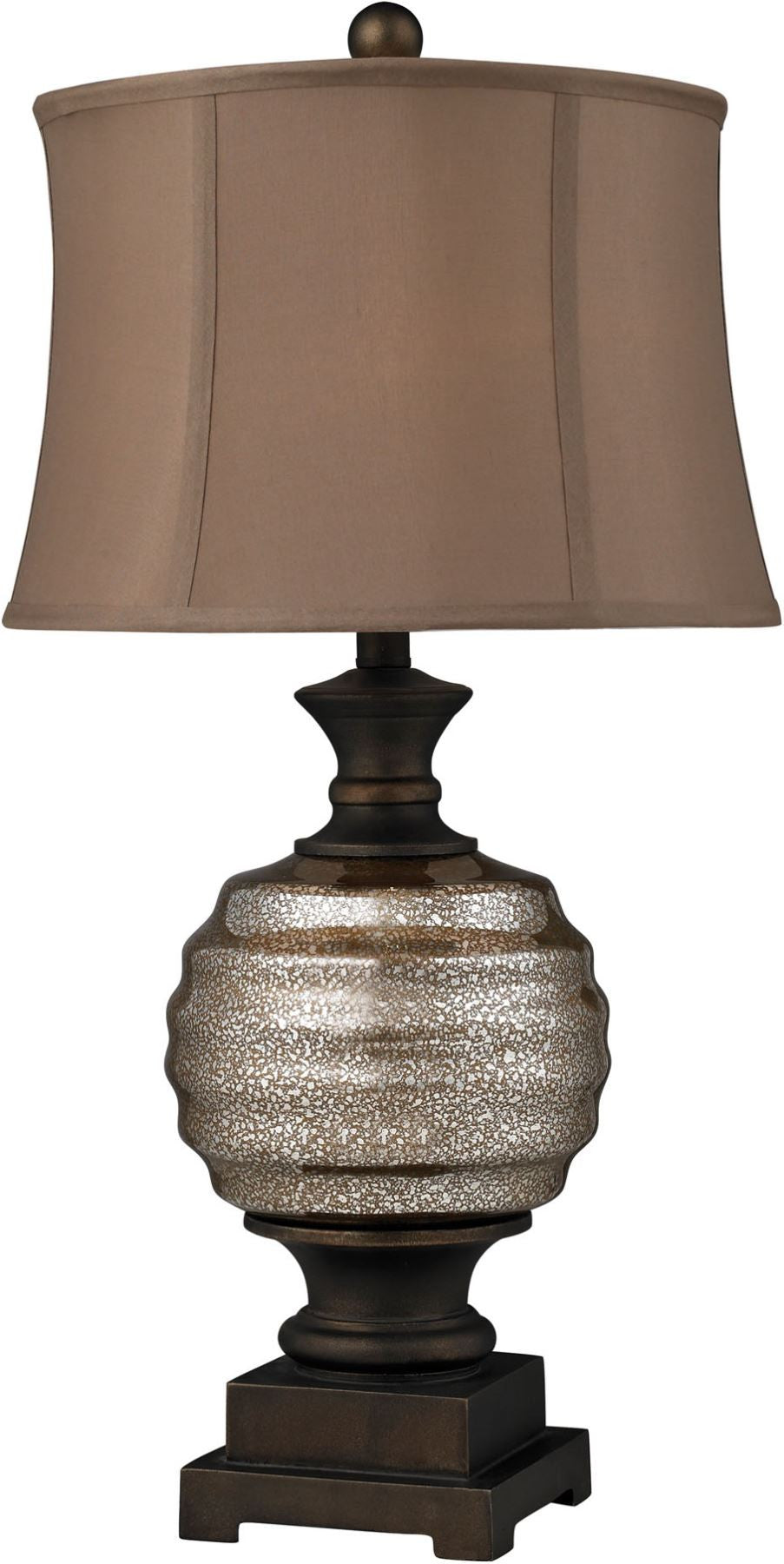 Grants Pass Antique Mercury Glass Table Lamp In Bronze