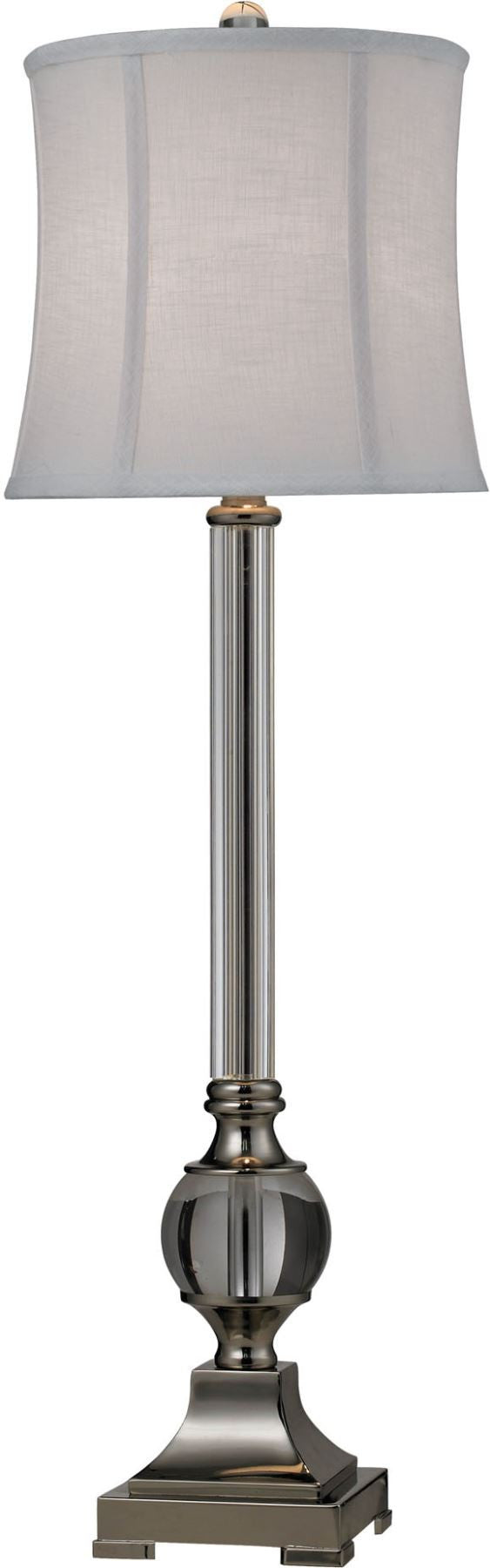 Corvallis Buffet Lamp In Polished Nickel and Clear Finish