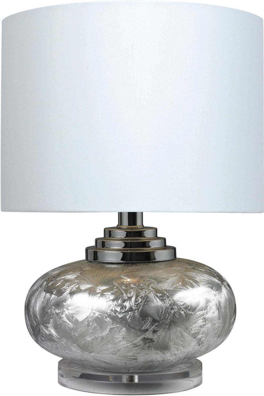 Frosted Finish Ceramic Table Lamp With White Shade