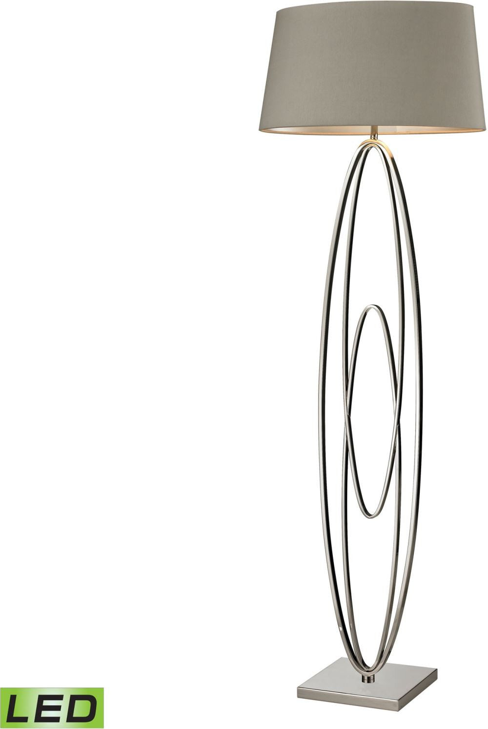 Hanoverville Led Floor Lamp In Polished Nickel