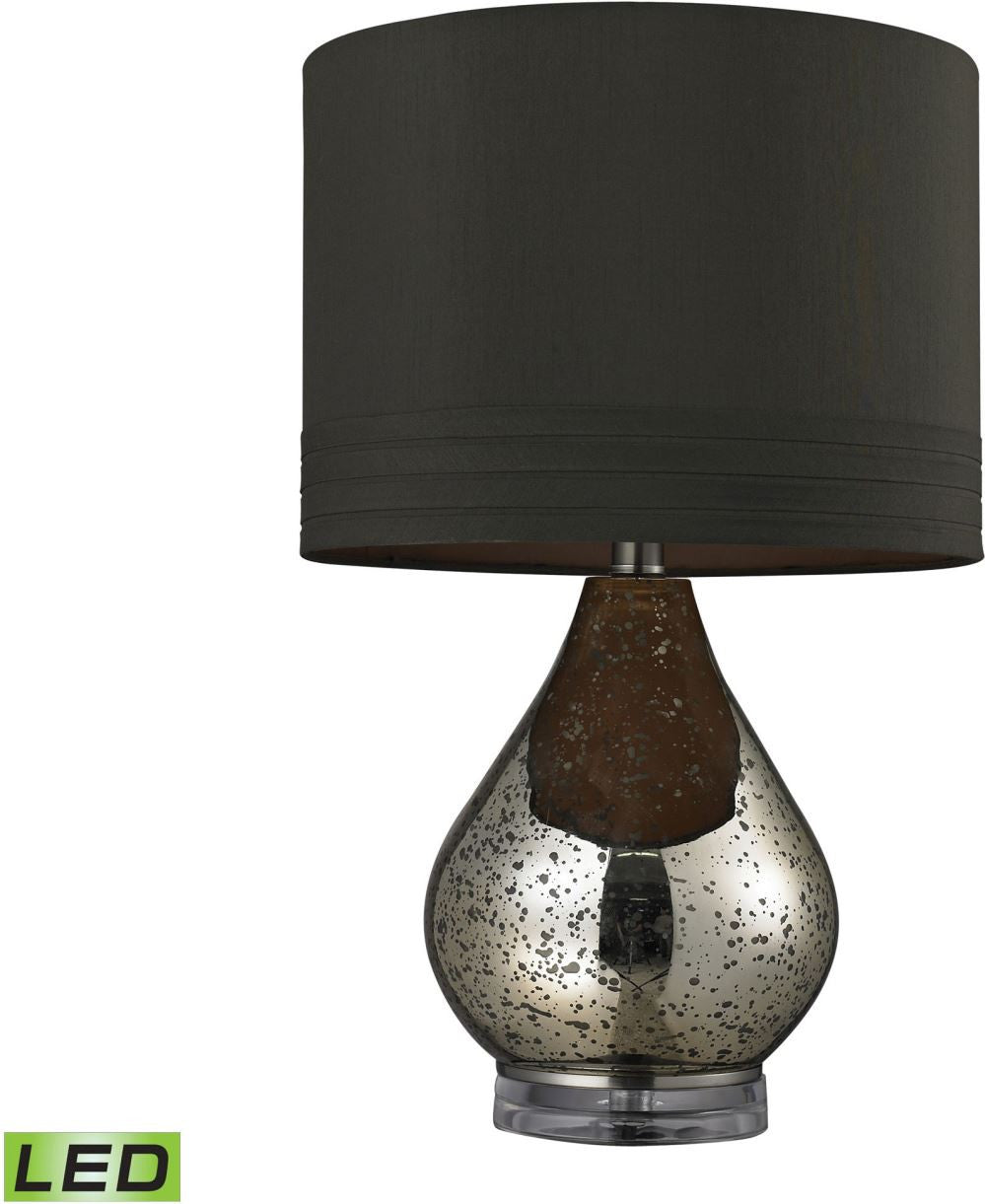 Antique Mercury Glass Led Table Lamp In Gold