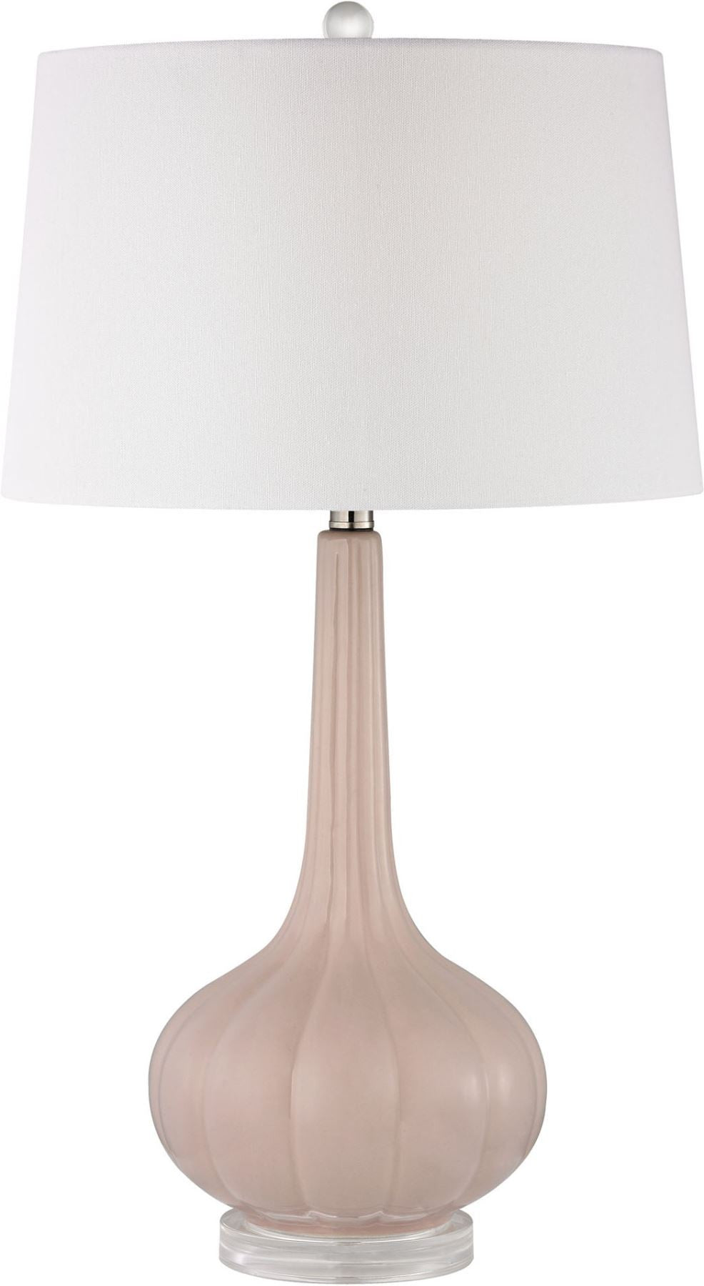 Abbey Lane Ceramic Table Lamp In Pastel Pink