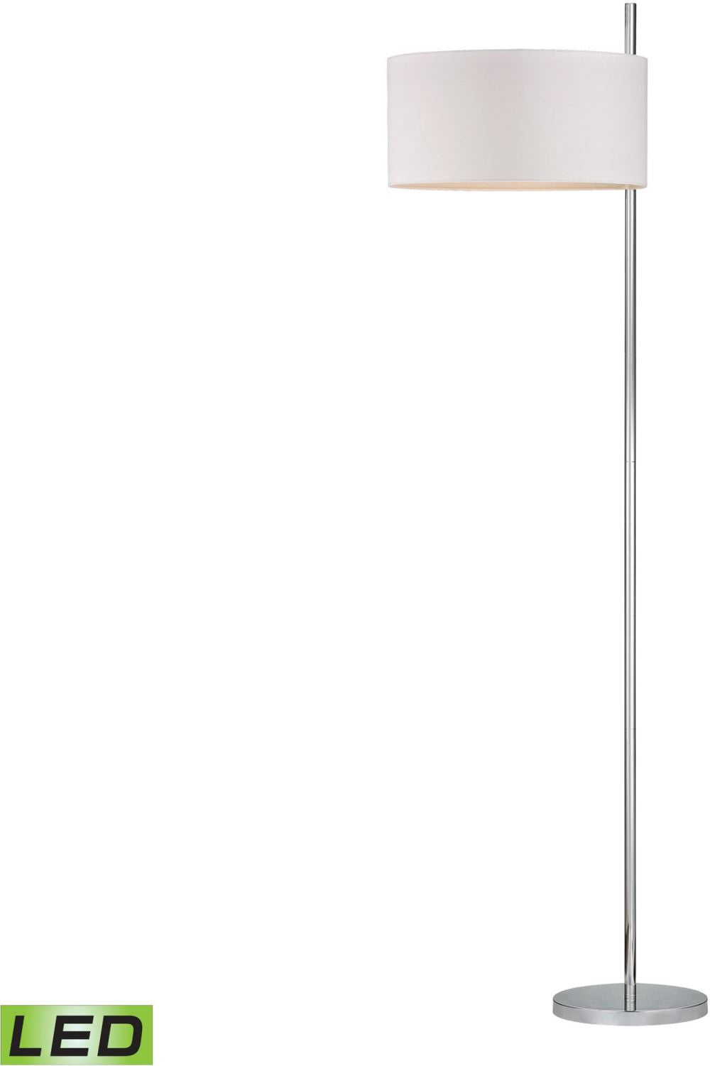 Attwood Led Floor Lamp In Polished Nickel