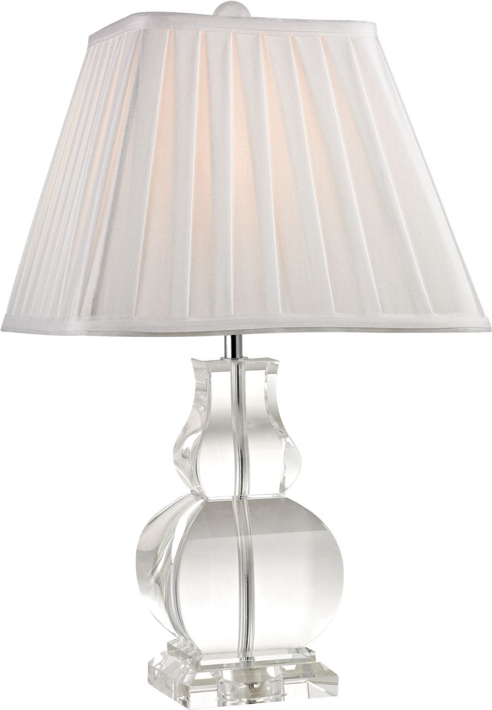 Downtown Solid Clear Crystal Table Lamp