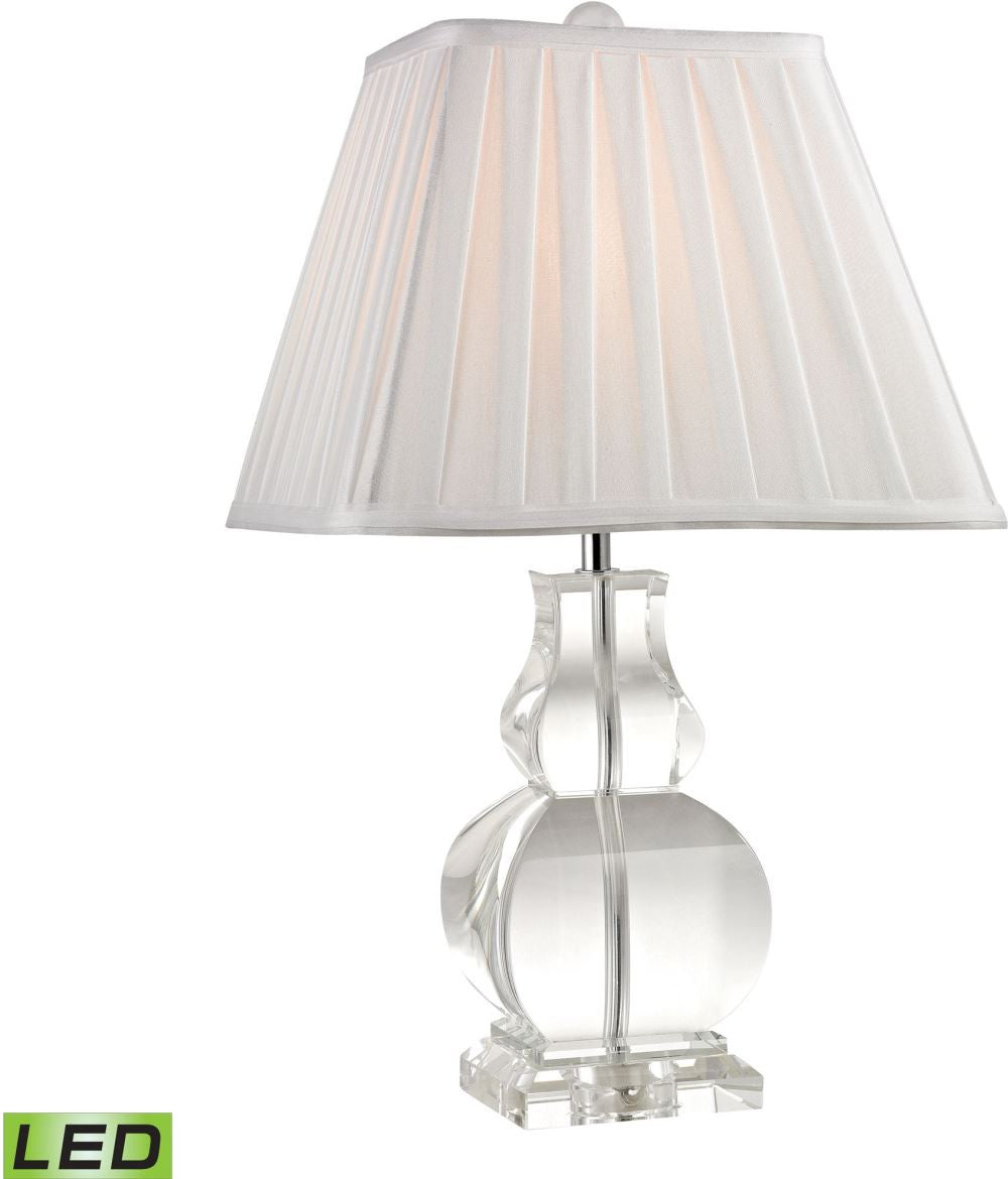 Downtown Solid Clear Crystal Led Table Lamp