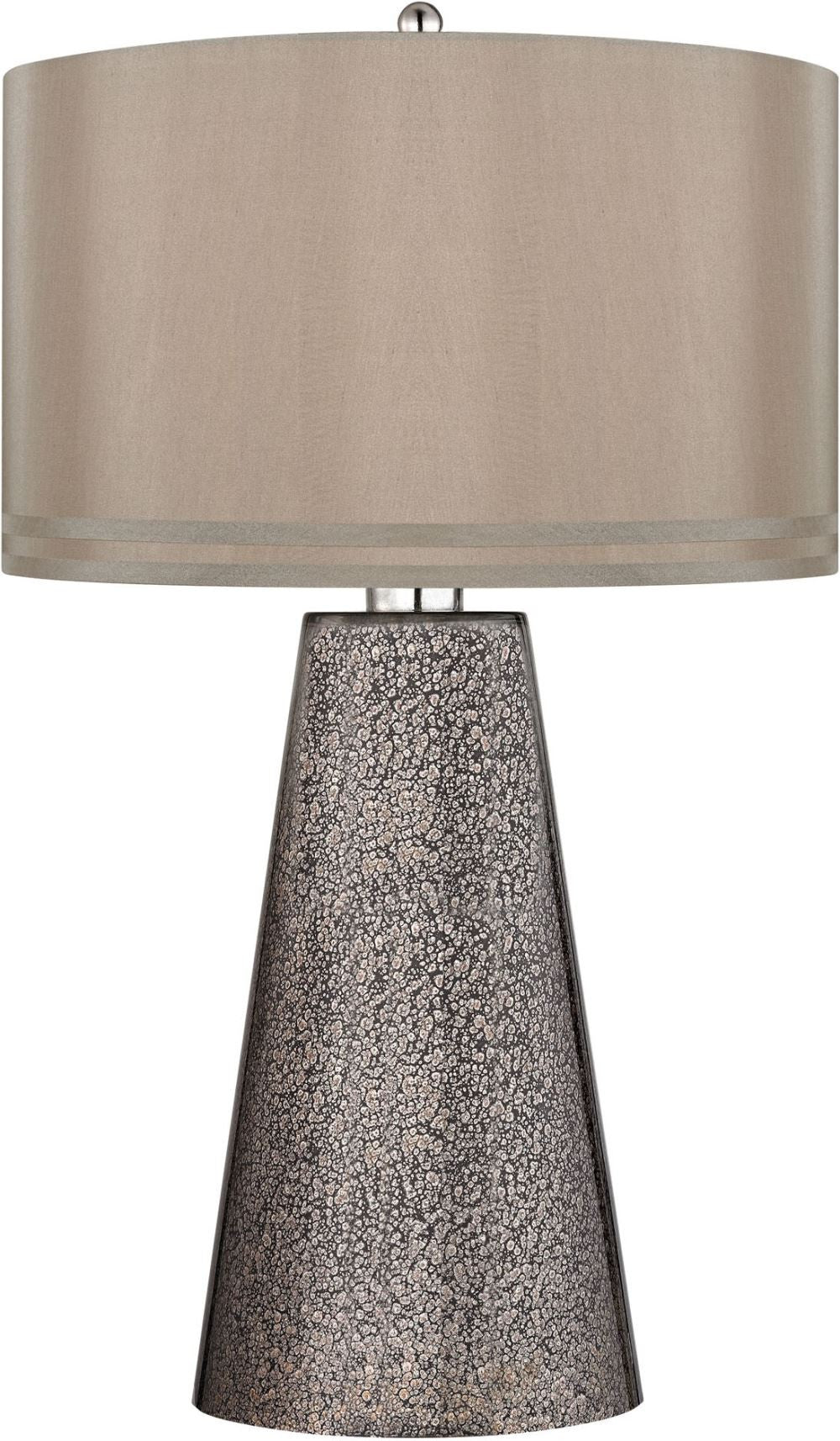 Stafford Table Lamp In Heavy Metal Mercury Mosaic Finish