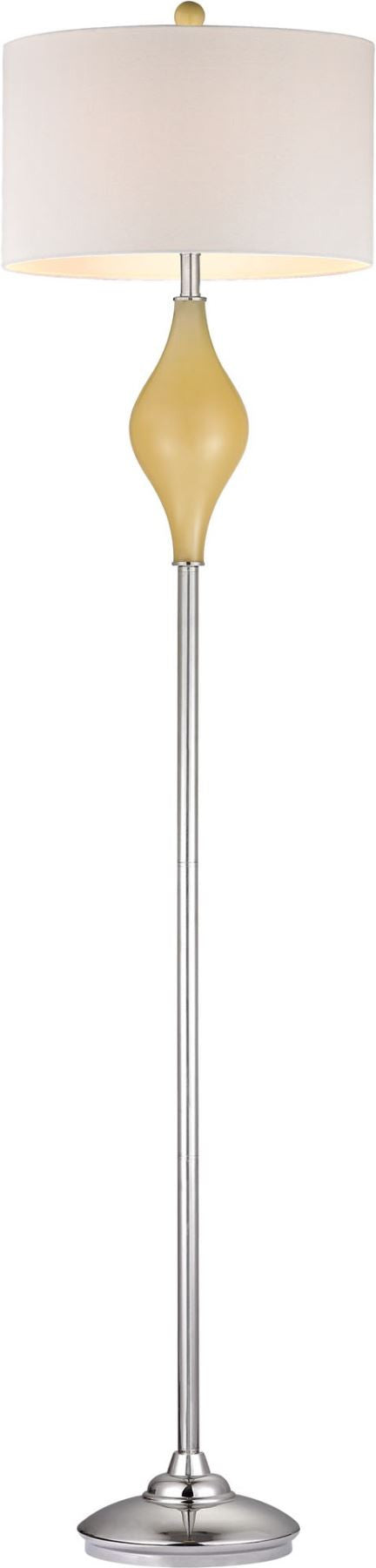 Chester Glass Floor Lamp In Sunshine Yellow