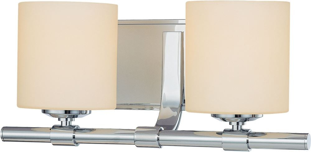 Slide 2 Light Vanity In Chrome and White Opal Glass
