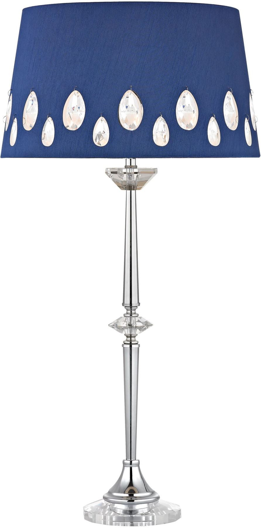 Telford Buffet Lamp In Chrome With Laser Cut Shade
