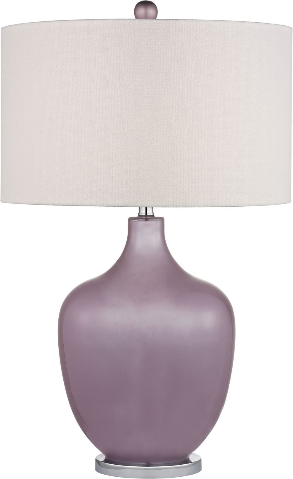 Harlow Table Lamp In Lilac Luster and Polished Nickel