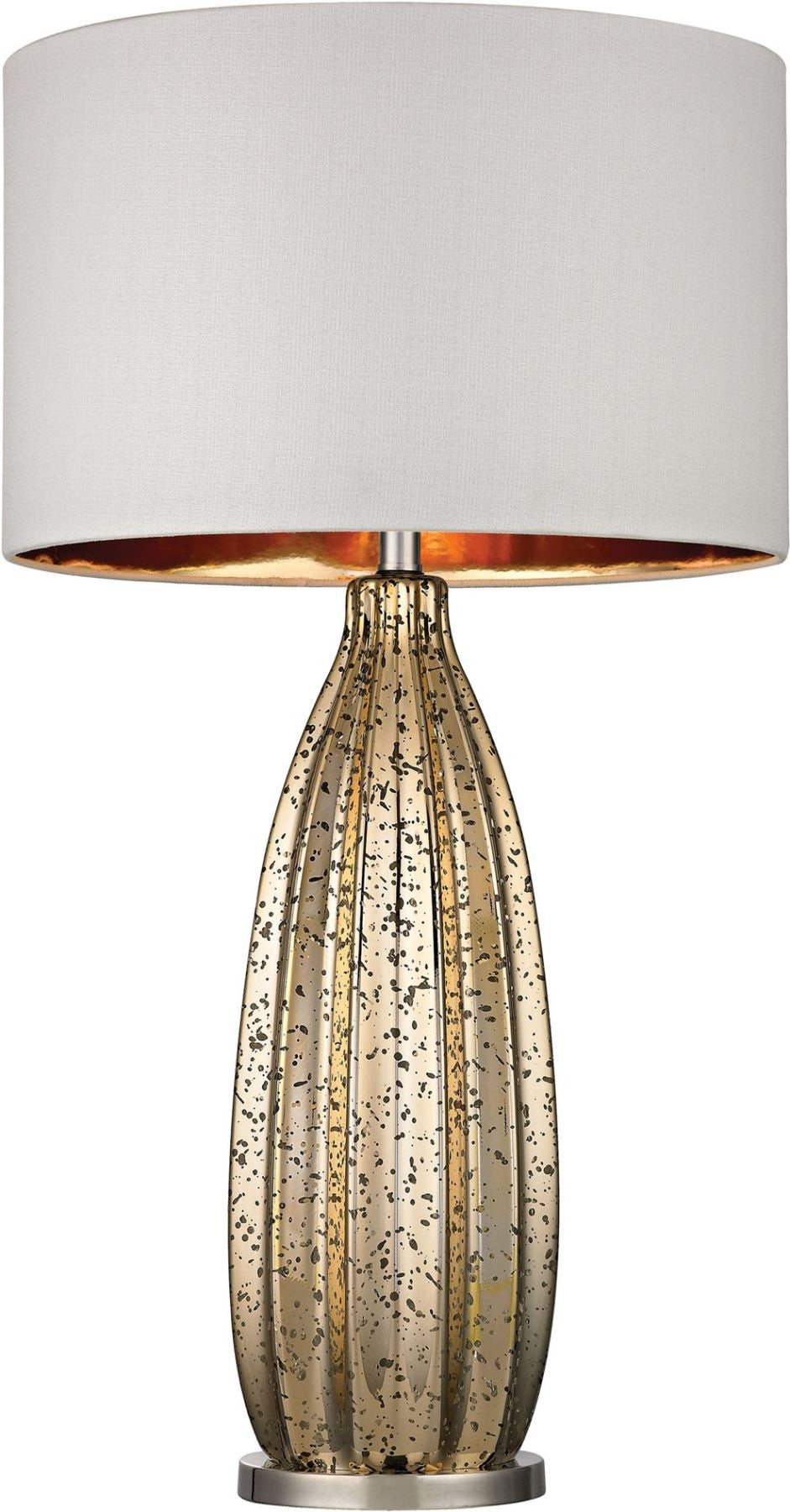 Pennistone Antique Gold Mercury Table Lamp In Polished Nickel