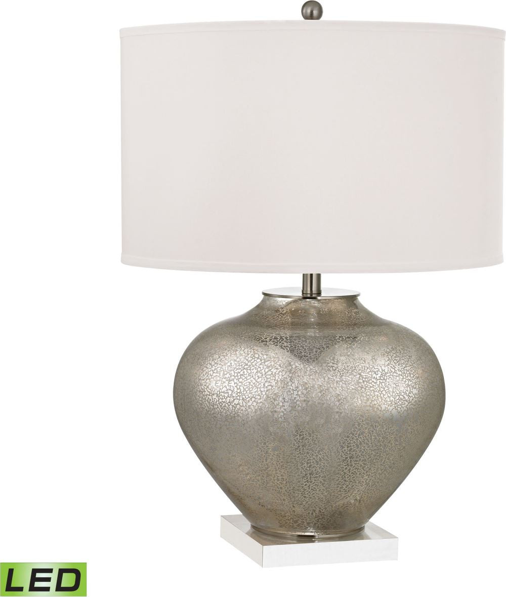 Edenbridge Antique Mercury Glass Led Table Lamp With Led Nightlight