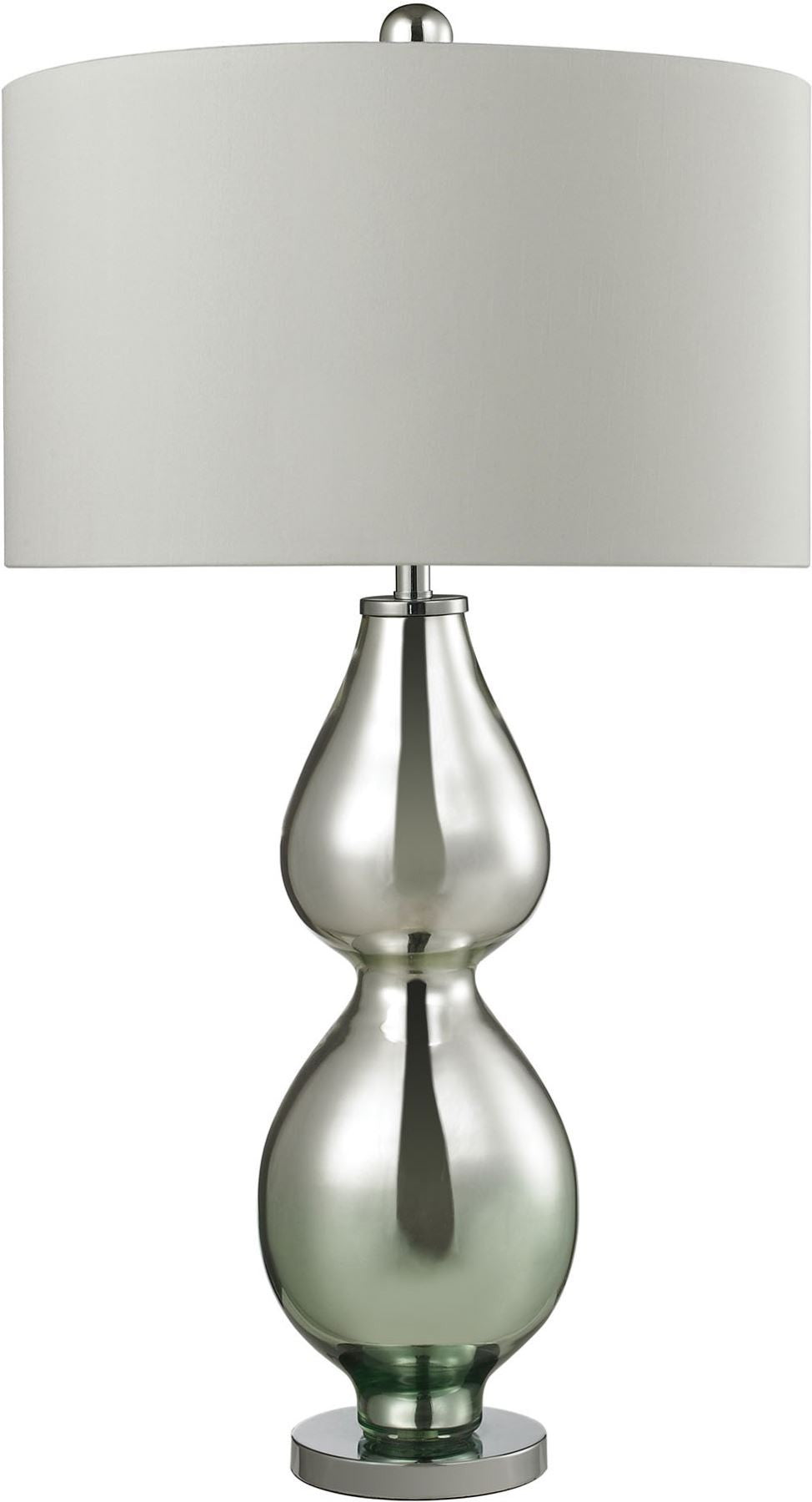 Double Gourd Table Lamp In Light Green Mercury