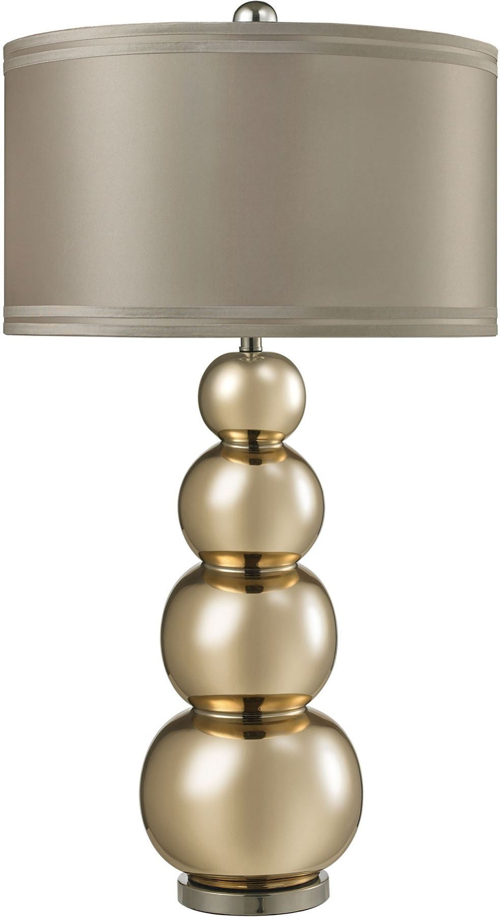 Stacked Gourd Table Lamp In Gold Mercury