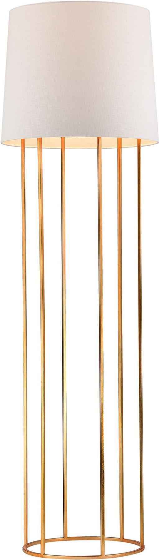 Barrel Frame Floor Lamp In Gold Leaf Finish