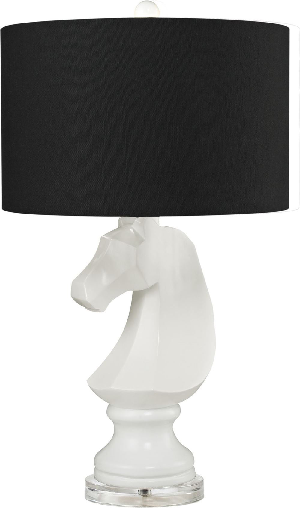 Knight Table Lamp In Gloss White