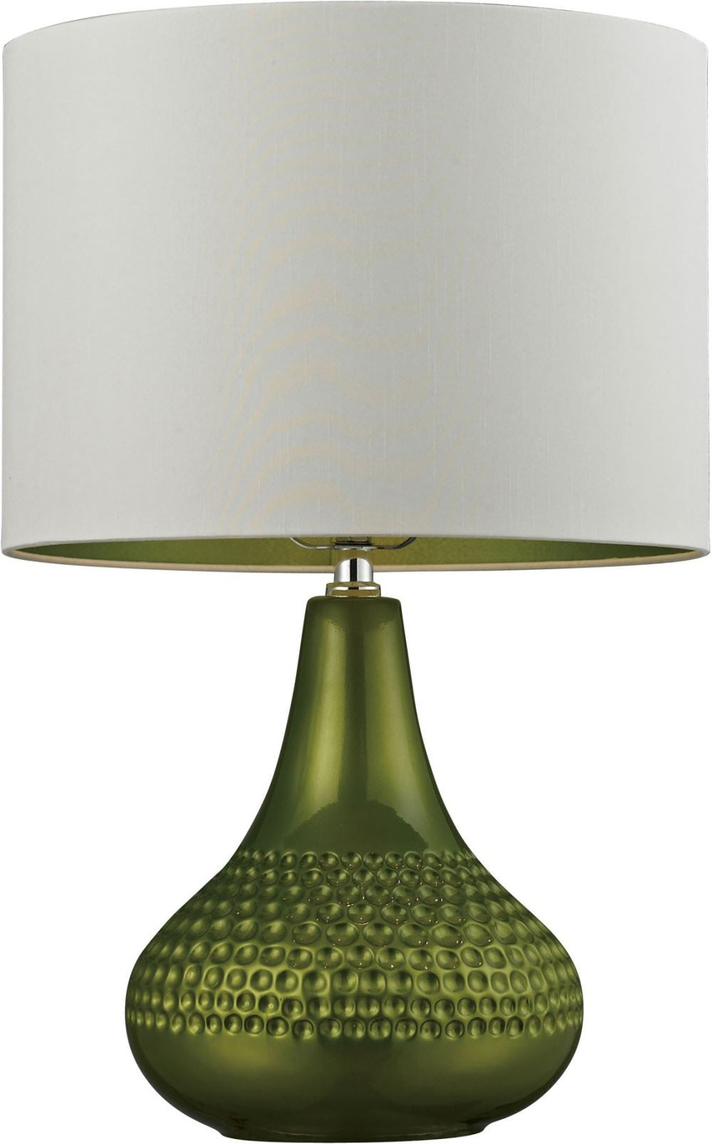 Ceramic Table Lamp In Bright Green