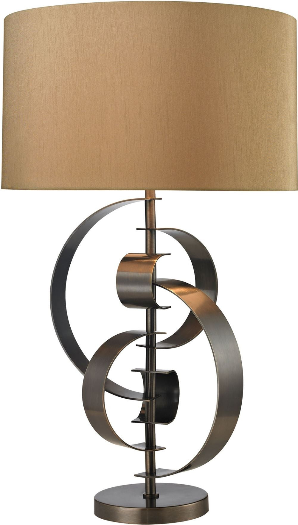 Volterra Abstract Curve Table Lamp In Dunbrook Bronze