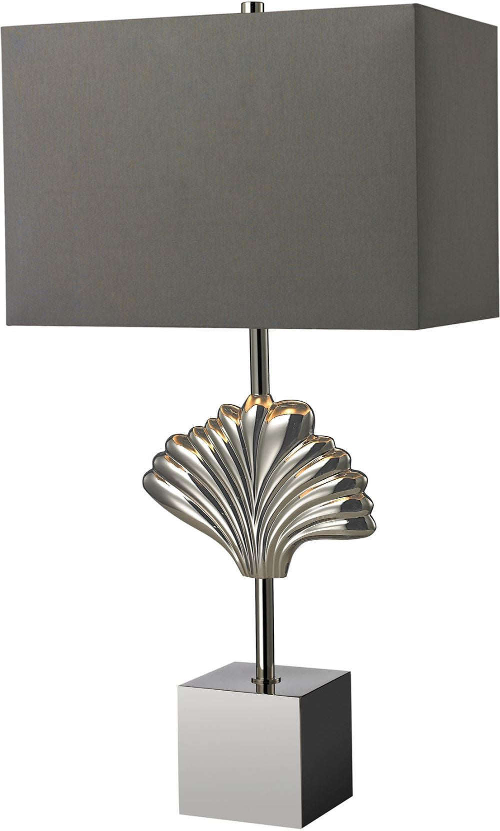 Vergato Solid Brass Table Lamp In Polished Chrome