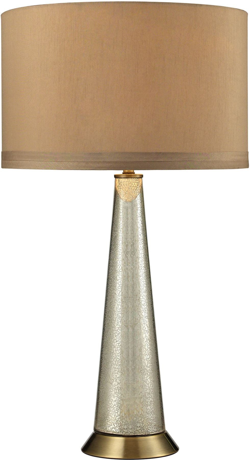 Middlebury Antique Mercury Glass Table Lamp In Aged Brass