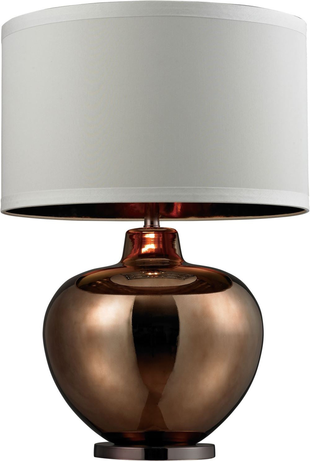 Oversized Blown Glass Table Lamp In Bronze Plated Finish