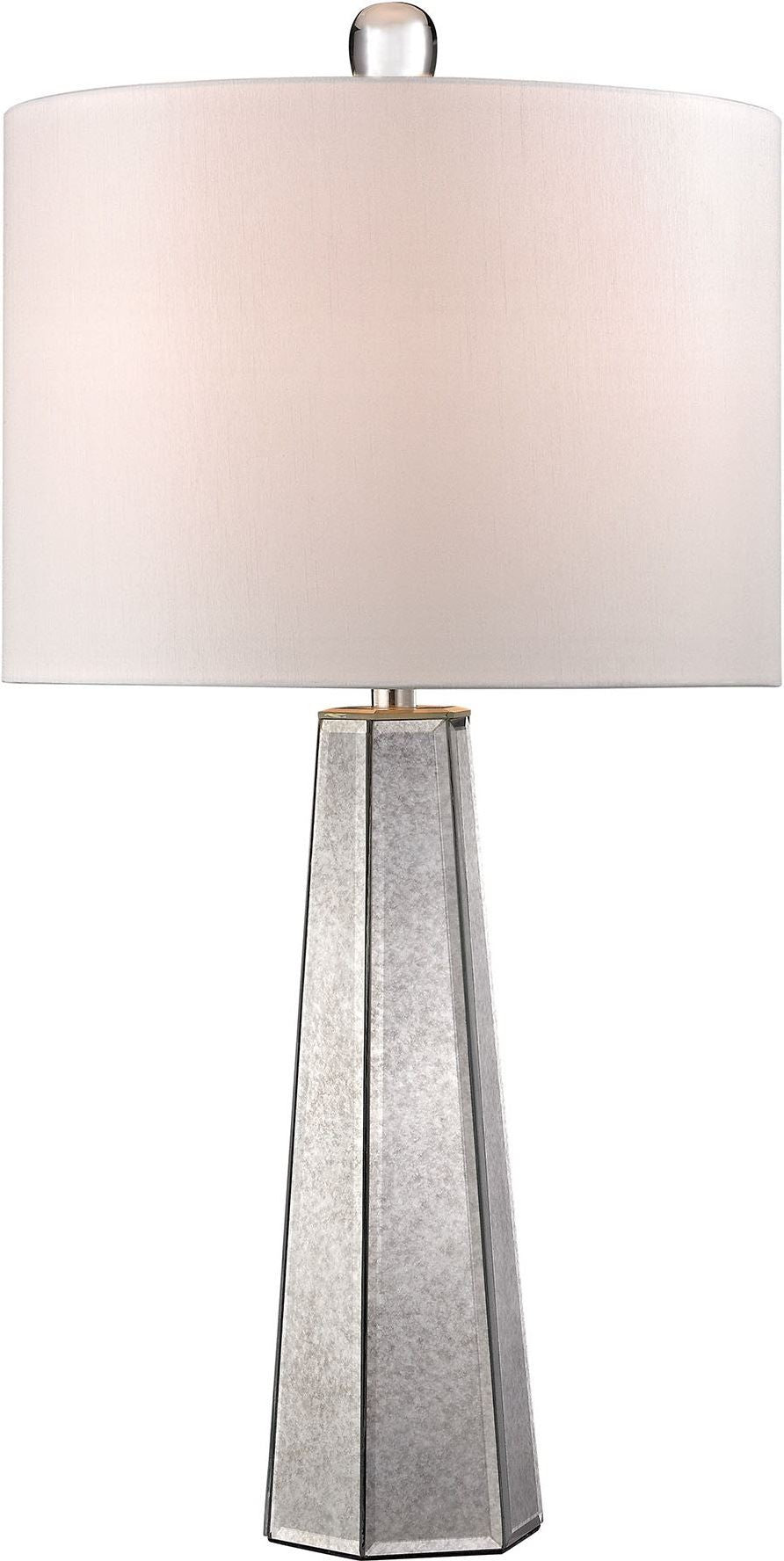 Hexagonal Mercury Glass Lamp