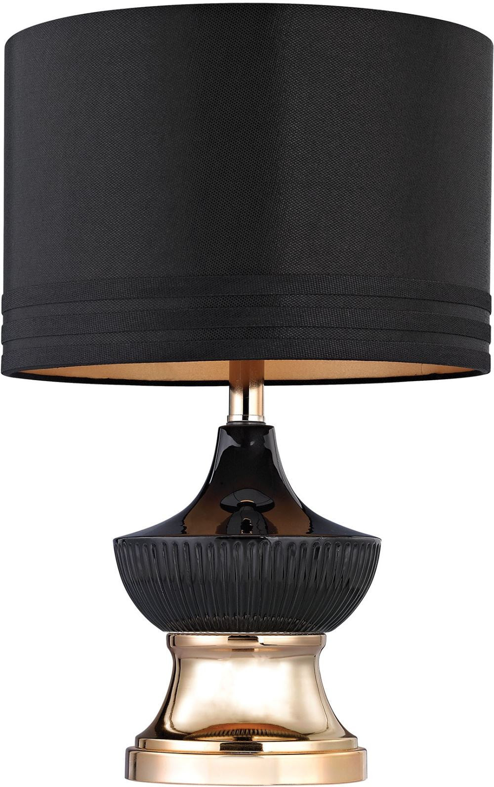 Black Ribbed Genie Lamp