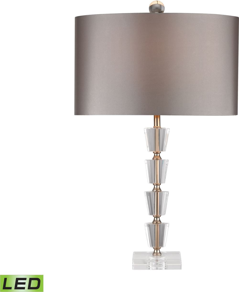 Stacked Crystal Bud Vase Led Lamp