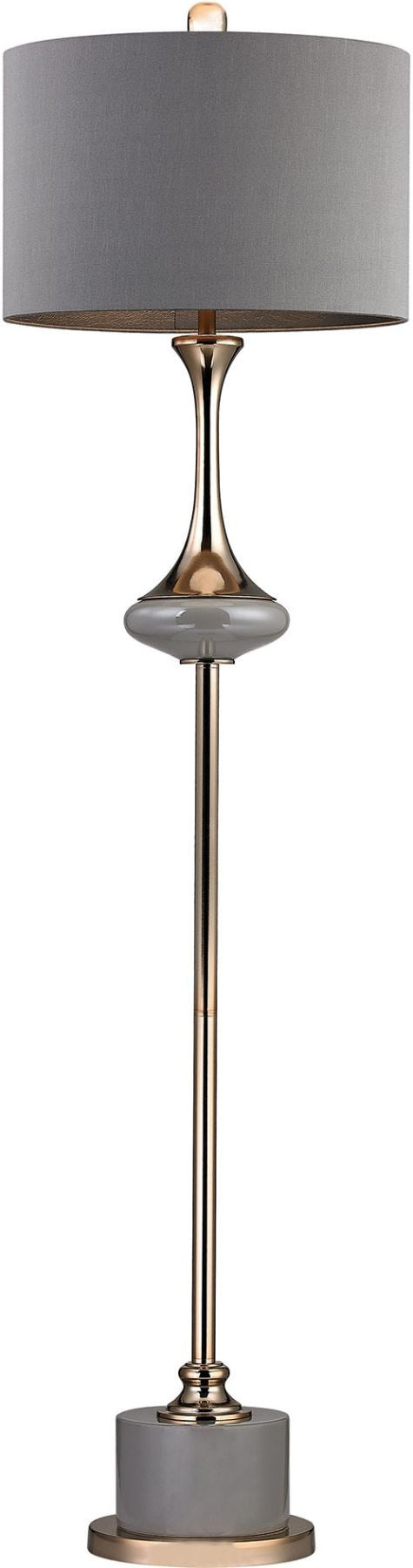 Gold Fluted Neck Floor Lamp