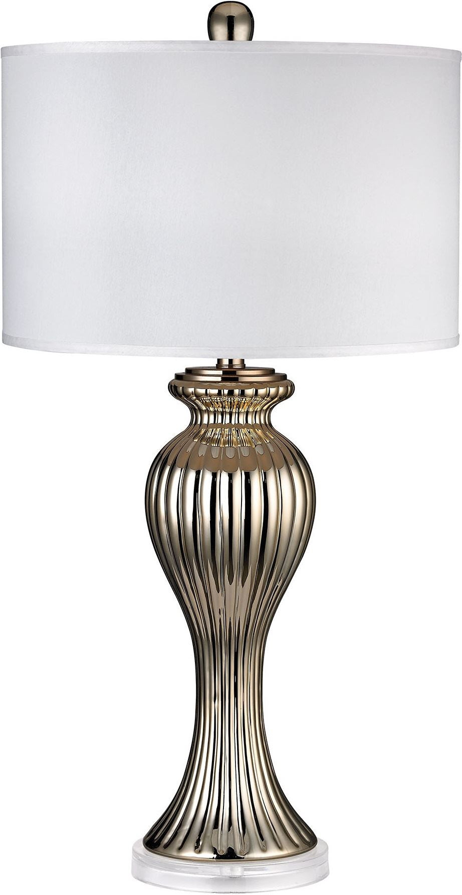 Gold Ribbed Tulip Table Lamp