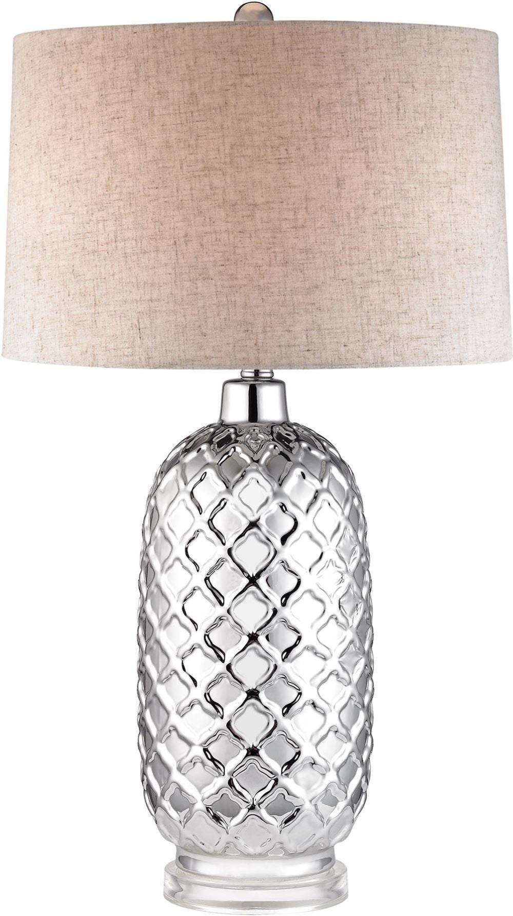 Chrome Quatrefoil Lamp