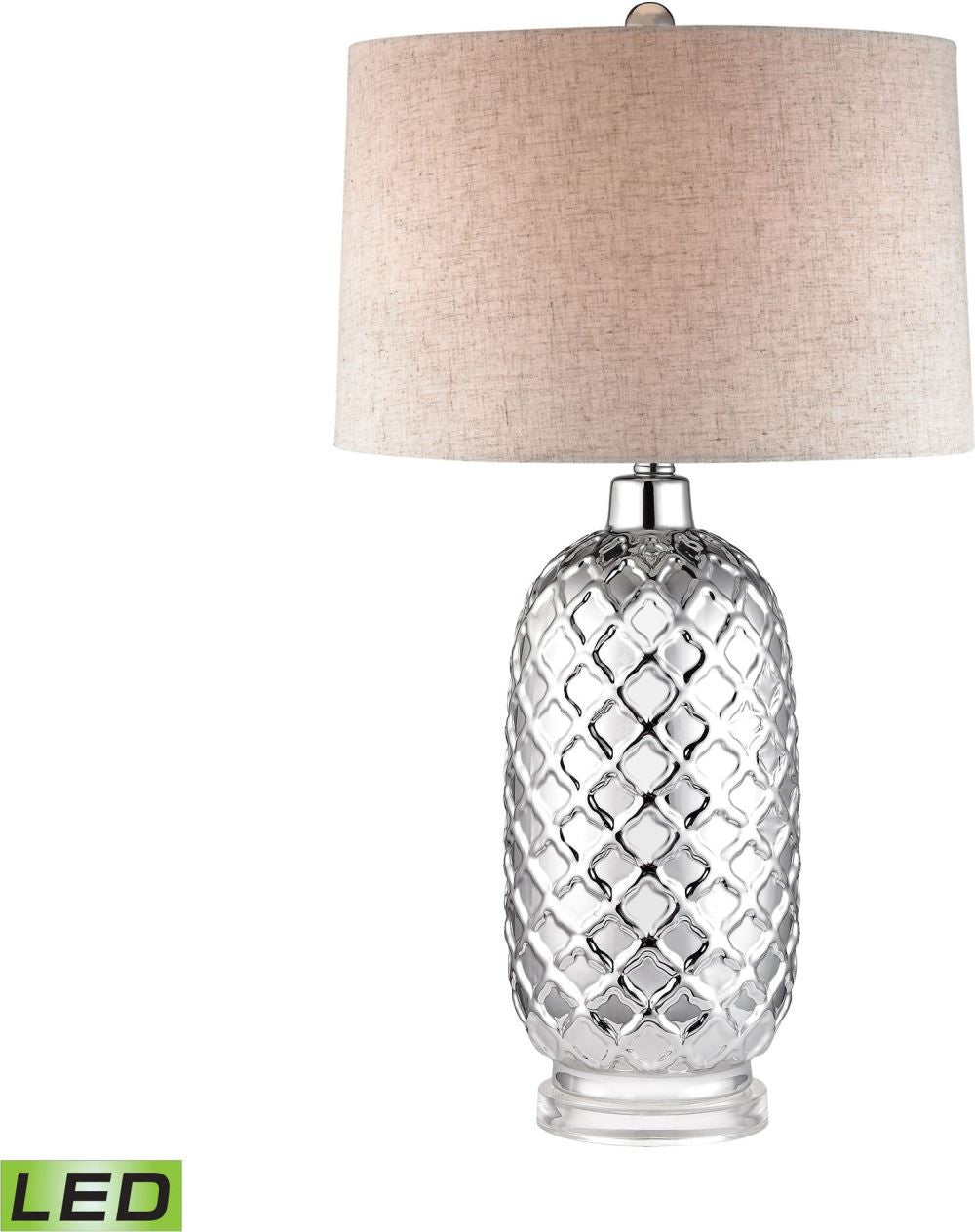 Chrome Quatrefoil Led Lamp