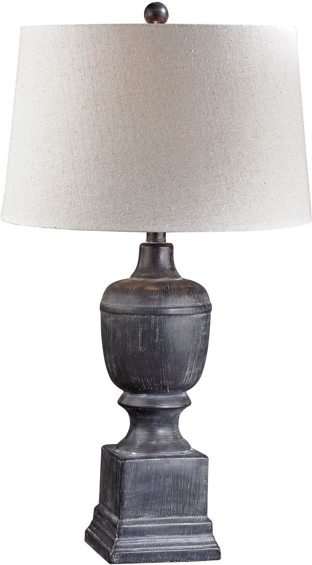 Black Ash Column Lamp
