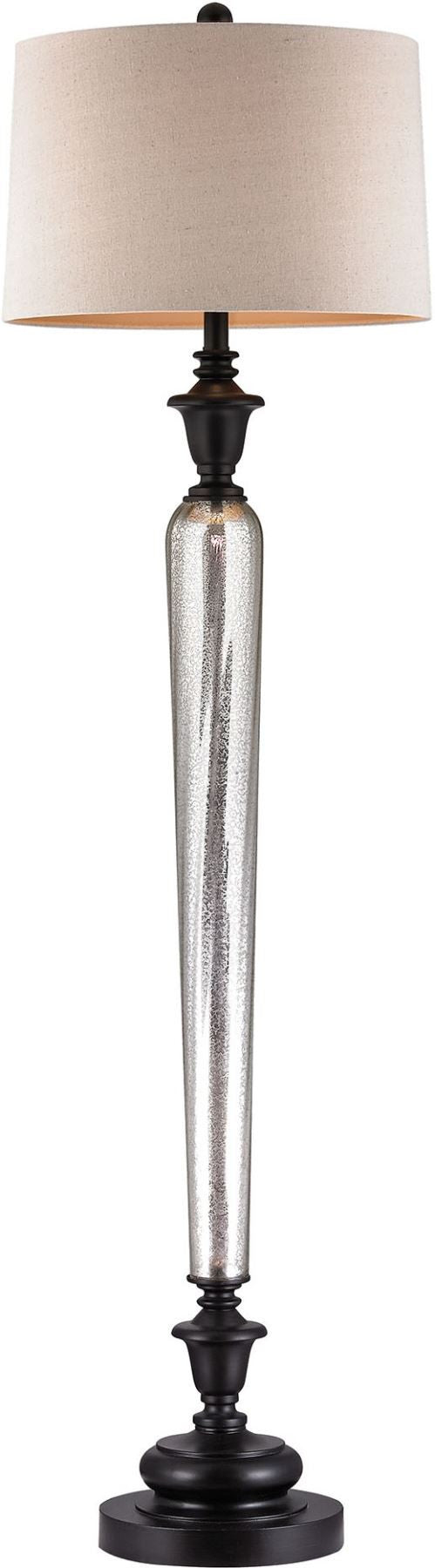 Mercury Glass Column Floor Lamp