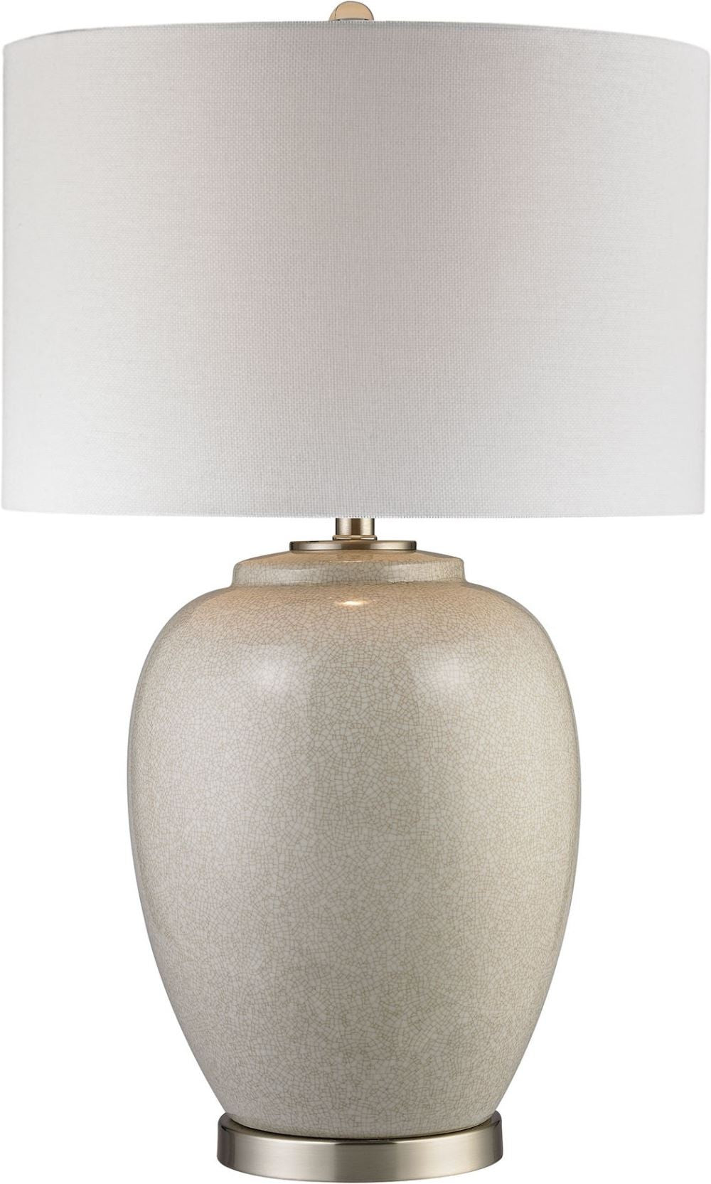 Grey Crackle Globe Lamp