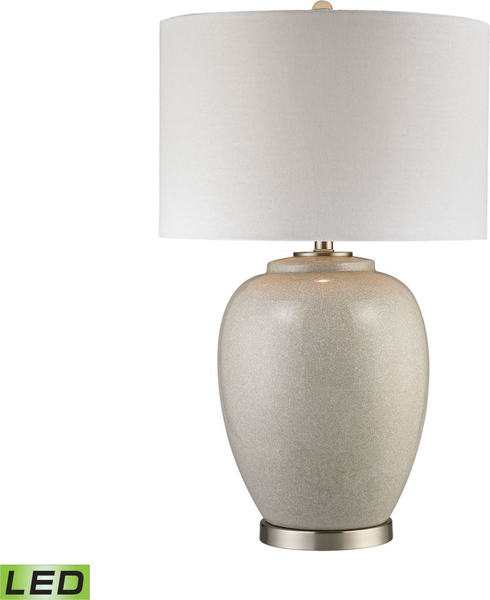 Grey Crackle Globe Led Lamp