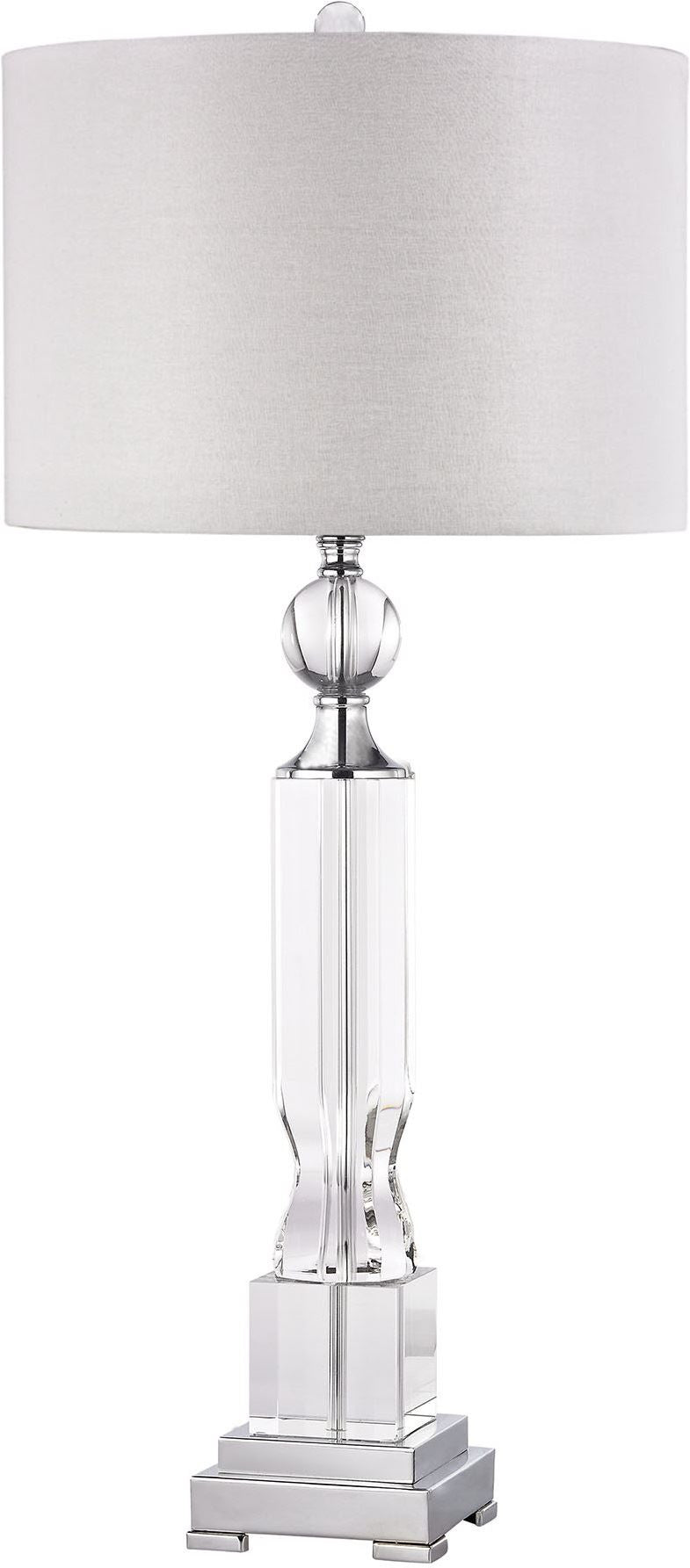 Embellished Crystal Column Lamp